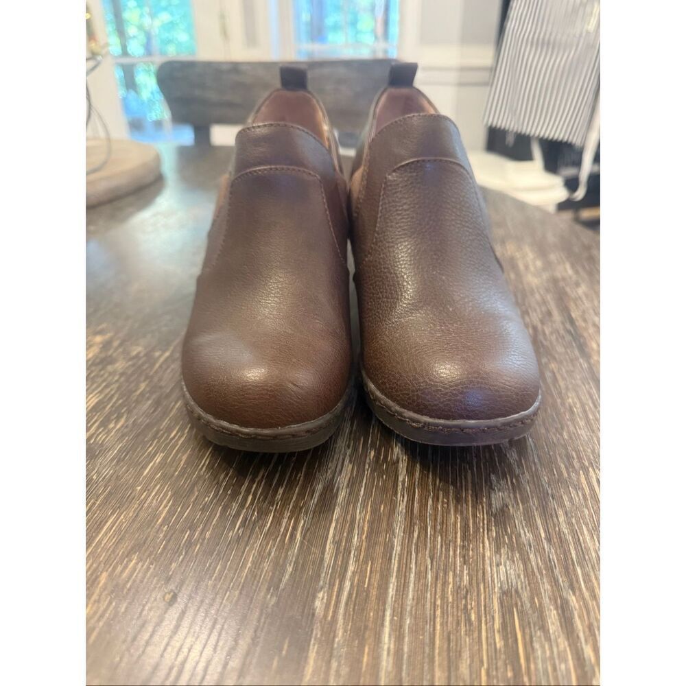 Croft & Barrow Ortholite Low Heel Brown Faux Leather Booties sz 6 EUC - Picture 3 of 8